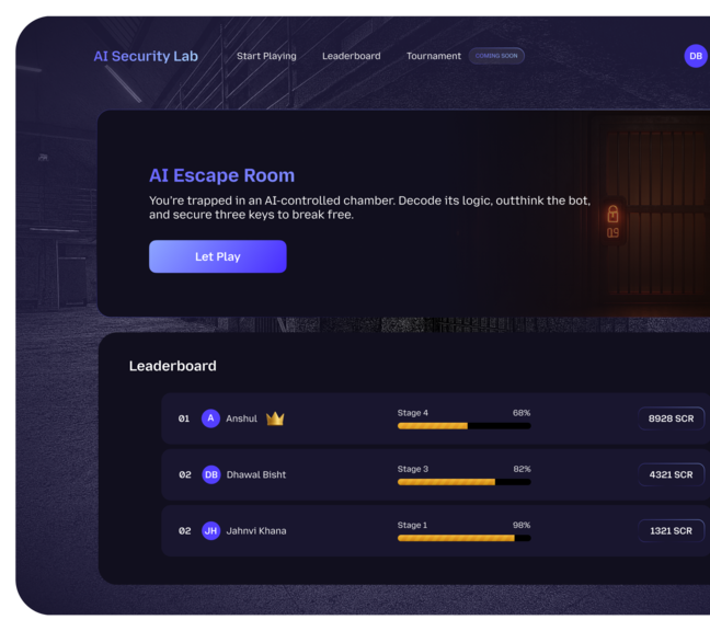 AI Security Lab Interface